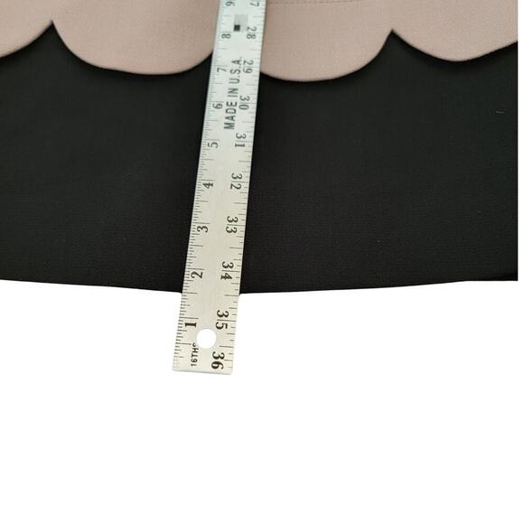 KATE SPADE Beige & Black Scallop Detail Dress Womens 0 Career Beautiful Event - Picture 12 of 13